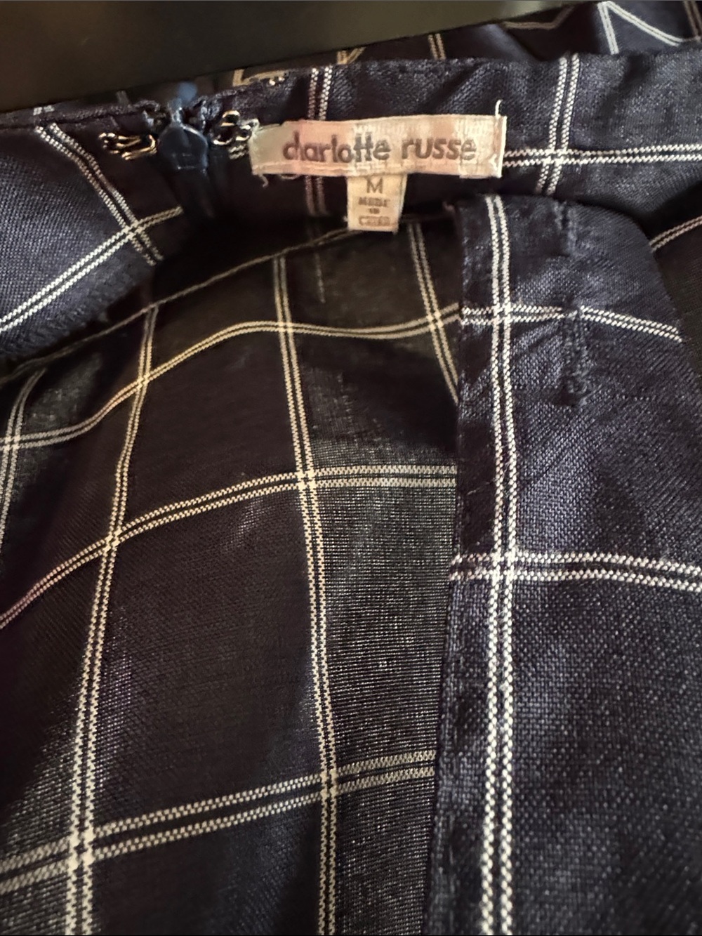 Windowpane Check Navy Overalls 6.T - Picture 2 of 3